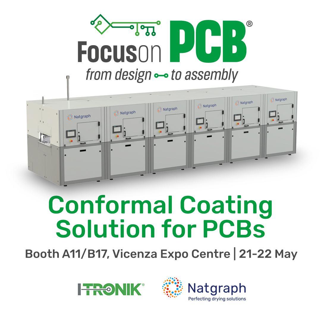 Natgraph's new conformal coating system combining drying, curing and advanced treatment technologies, designed specifically for modern solvent-free materials including UV LED and water-based chemistries.